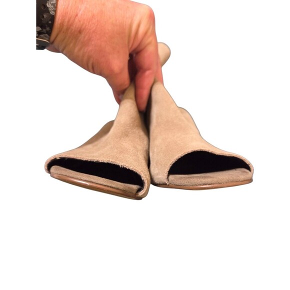 Dolce Vita Rayne Bootie Women 7.5 Ankle Taupe Suede Slingback Heel - Picture 13 of 14